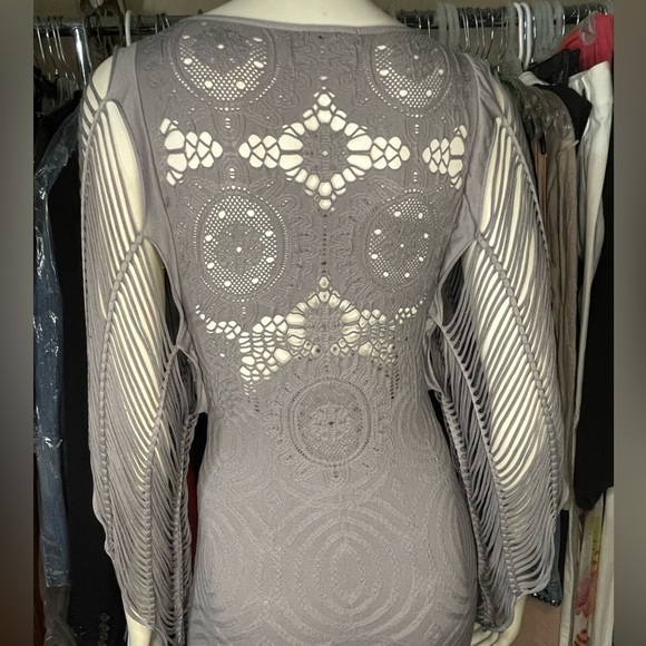 Dress Cage Sleeve Stretch Dress By Poof!  MUST SEE 💕 Unique Flattering Dress - Picture 10 of 12